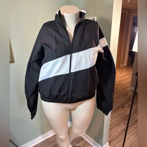 Reebok Black and White Woman Track Jacket